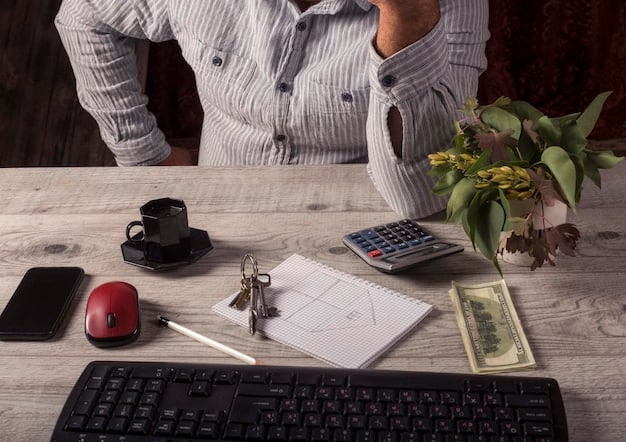 A freelancer working on a laptop with a calculator and tax form nearby. The image emphasizes the importance of tax planning and organization.