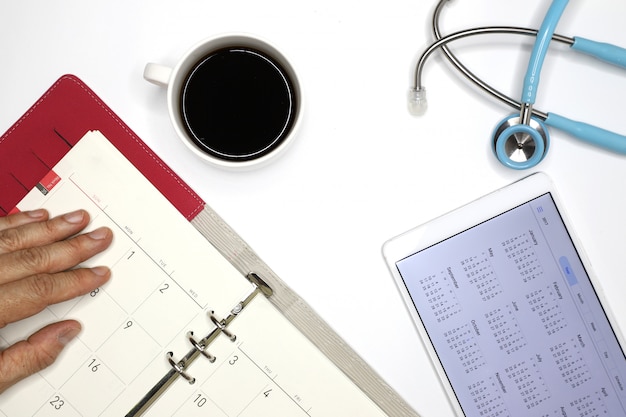 A calendar highlighting the healthcare open enrollment dates, with emphasis on reviewing plan options and deadlines.