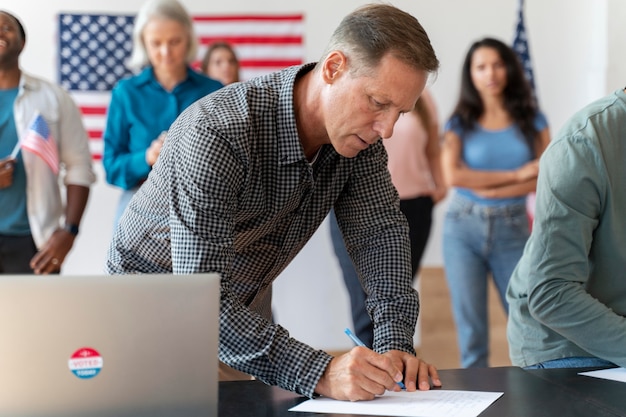 A close-up shot of a veteran filling out a VA benefits application form, with a focus on the paperwork and the veteran's dedicated expression. The image should evoke the process of applying for and receiving benefits.